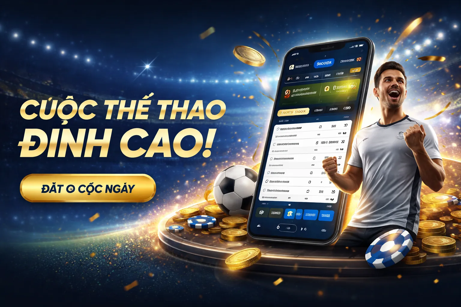 Sân vận động bóng đá với khán giả đang cổ vũ, biểu tượng cá cược thể thao Bongdalu2 nổi bật